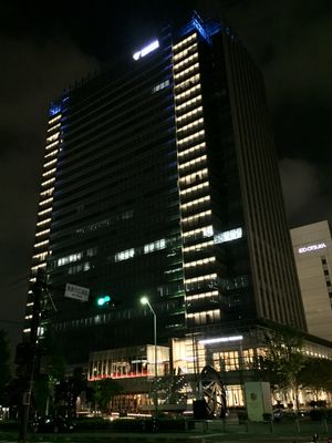 At night