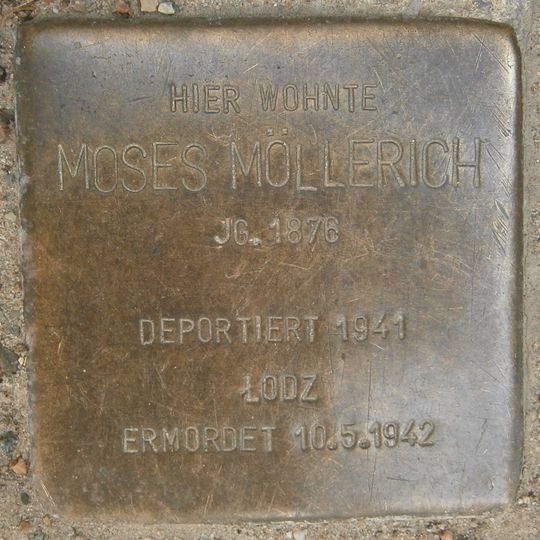 Stolperstein dedicated to Moses Möllerich