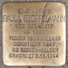 Stolperstein dedicated to Paula Stoppelmann