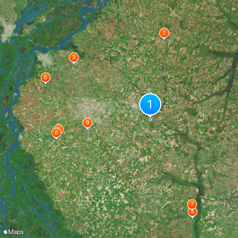 Nizina La Platy Mapa