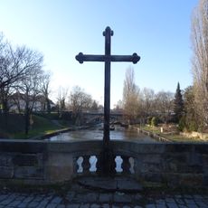 Cross on the stone bridge in Brandýs nad Labem
