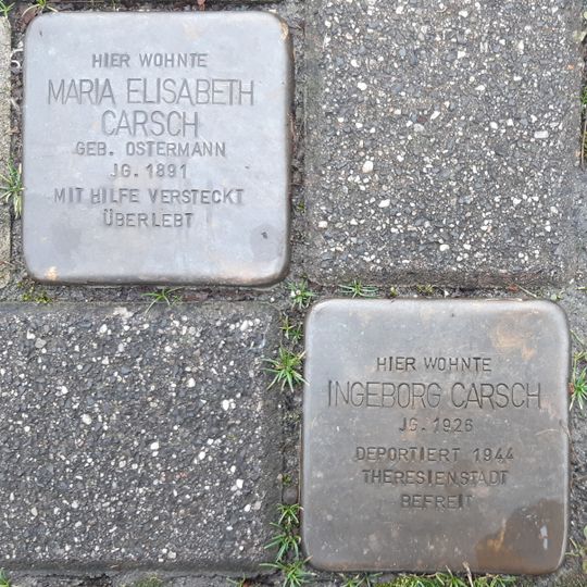 Stolperstein en memoria de Ingeborg Carsch