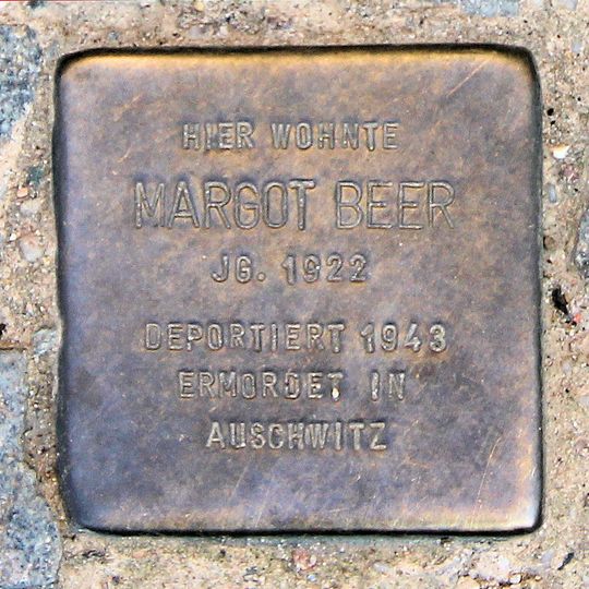 Stolperstein dedicated to Ursula Margot Beer