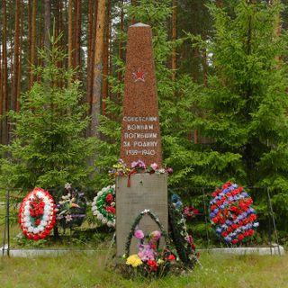 Братское кладбище советских воинов, погибших в советско-финляндскую войну, где похоронен Герой Советского Союза В.П. Розанов (1913-1940) (Красноозёрное)