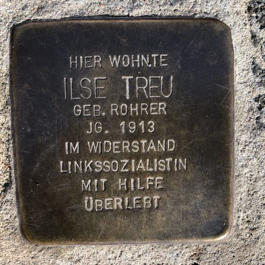 Stolperstein en memoria de Ilse Treu