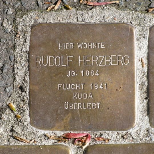 Stolperstein en memoria de Rudolf Herzberg