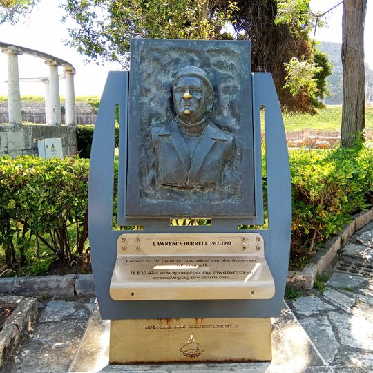 Relief Bust of Lawrence Durrell, Kerkyra
