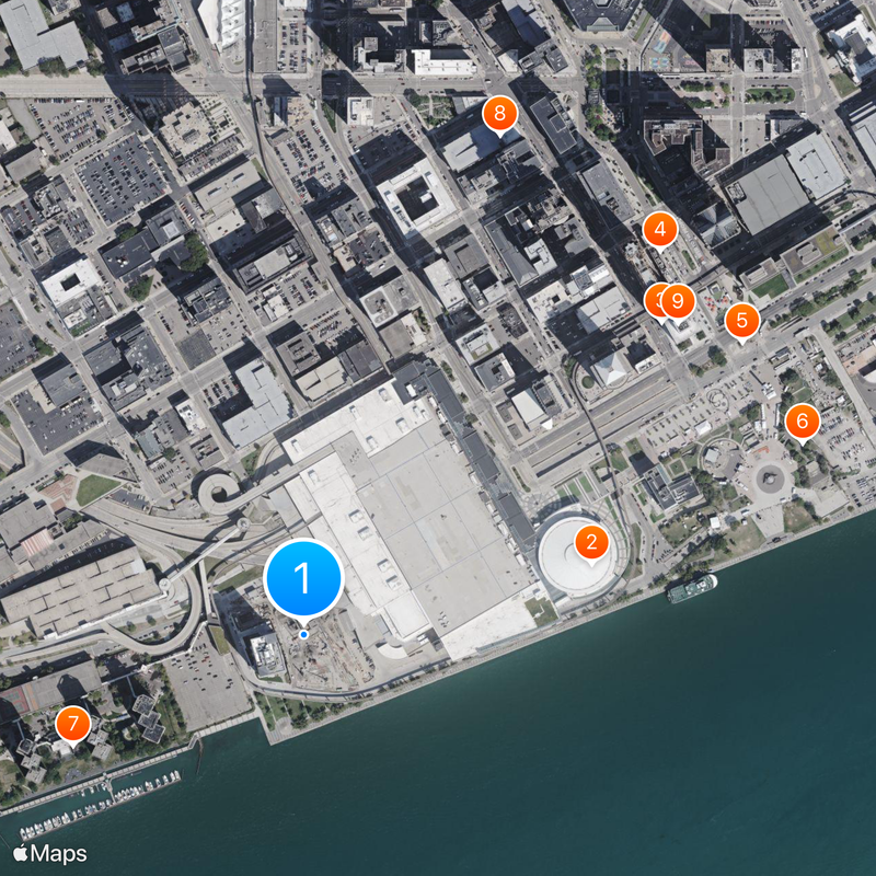 Joe Louis Arena Map