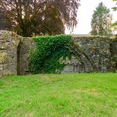 Remains of North-West Corner of Abbey Cloister and Church Wall in St Eustachius' Churchyard