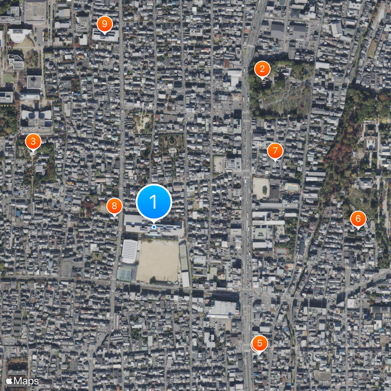 St.Viator Rakusei Junior and Senior High School Map