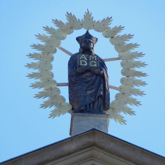 Statue of St. Ignatius of Loyola at the Church of St. Ignatius of Loyola in Prague