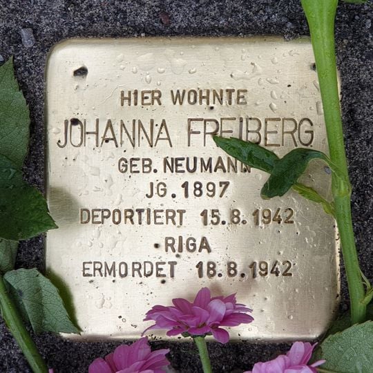 Stolperstein dedicated to Johanna Freiberg