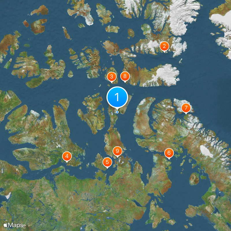 Canadian Arctic tundra Map