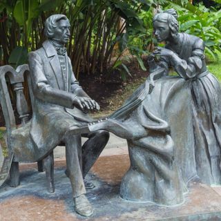 Frederic Chopin statue in Singapore
