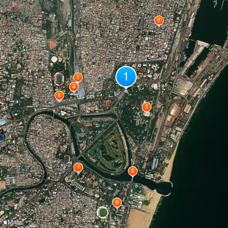 Cooum River Map