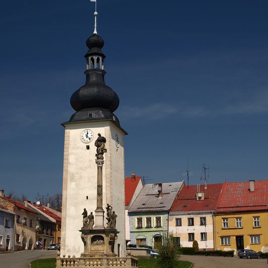 Clock tower in Potštát