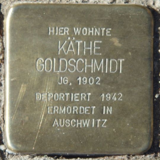 Stolperstein dedicated to Käthe Goldschmidt