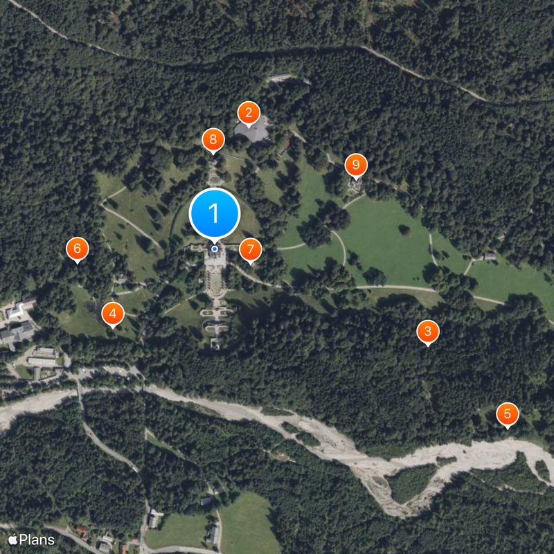 Château de Linderhof Carte