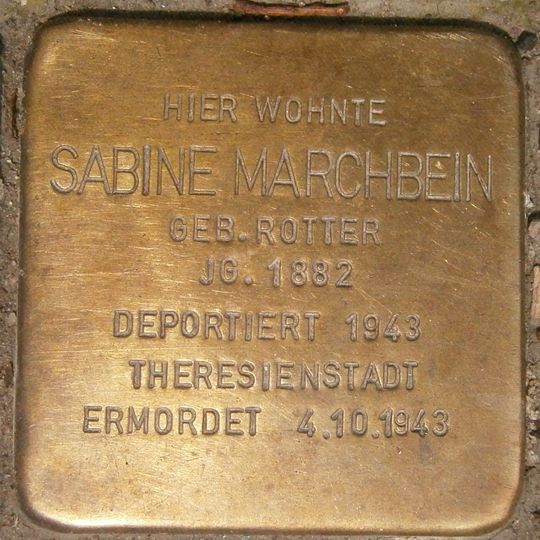 Stolperstein dedicated to Sabine Marchbein