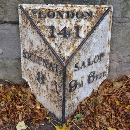 Milepost Approximately 700 Yards South South West Of Orleton Hall