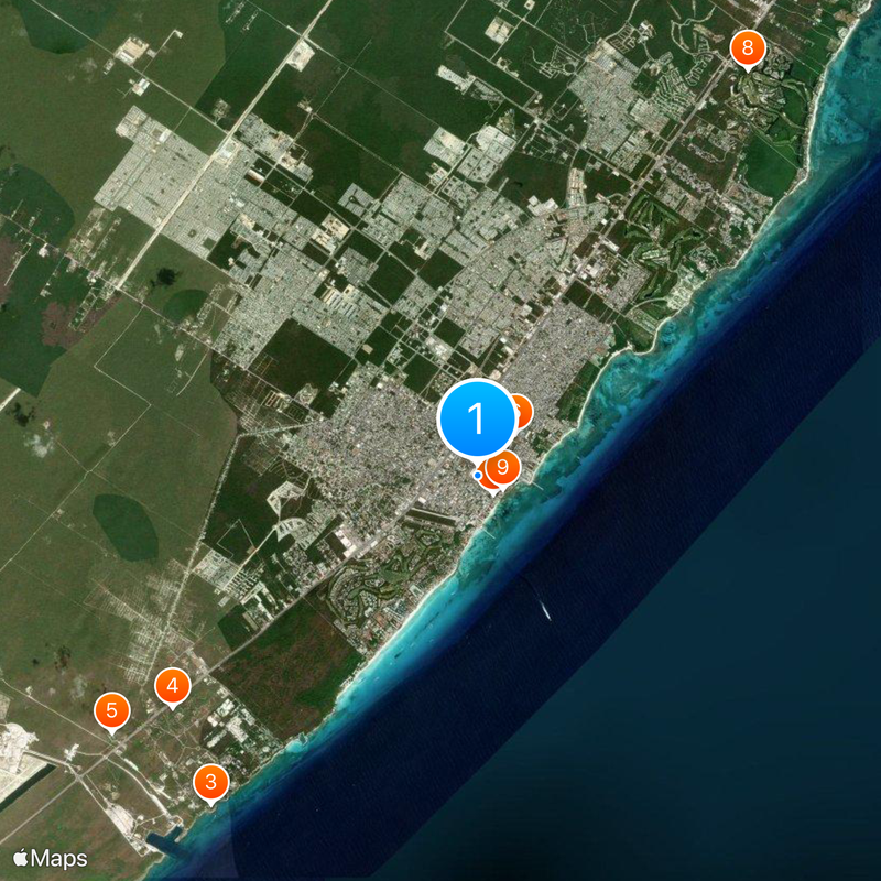 Playa del Carmen Carte