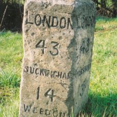 Milestone, N of New Road jct to Weedon & Aston Abbotts