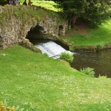 Rustic Bridge At South End Of The Canal, With Culvert And Arch To Reservoir