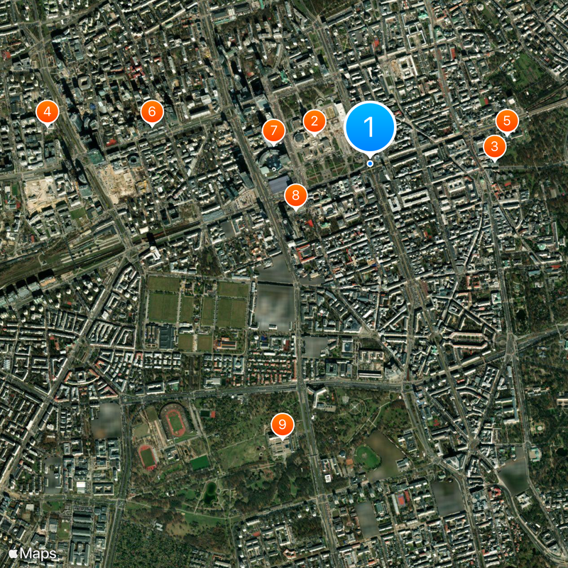 Aleje Jerozolimskie Map