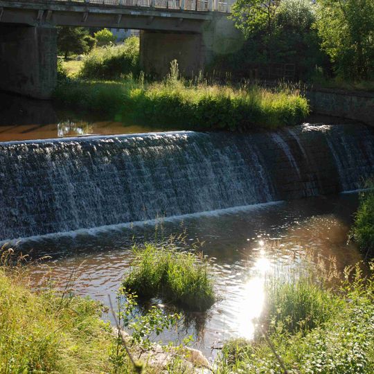 Most silnice II/201 přes Manětínský potok v Manětíně