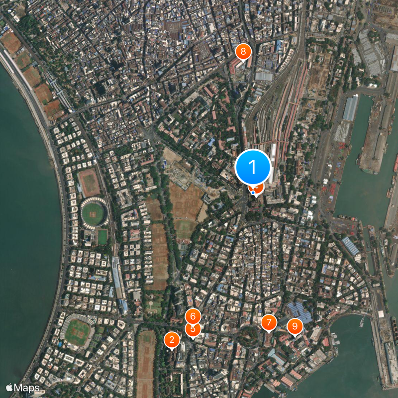 Municipal Corporation Building, Mumbai Mappa