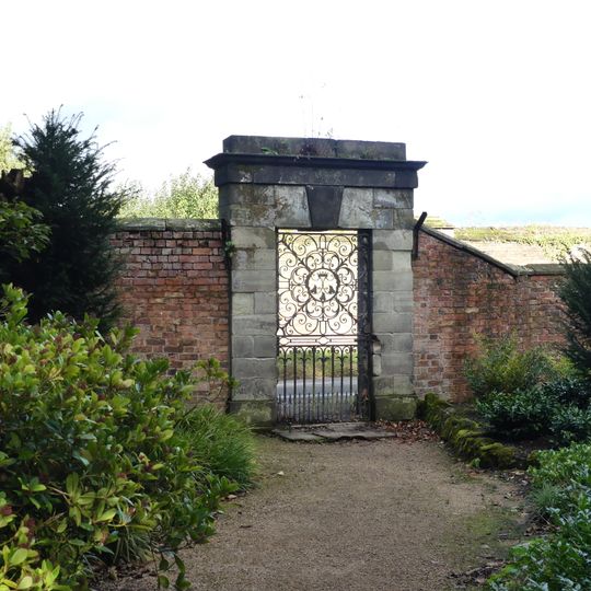 Gateway in bounding wall opposite kitchen gardens