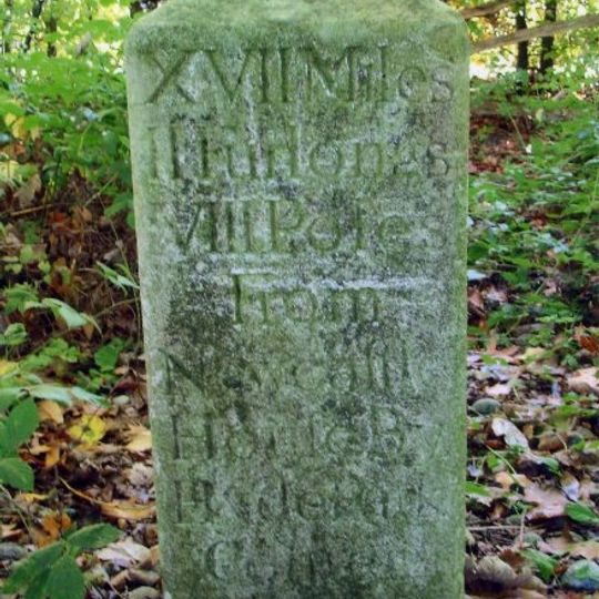 Milestone, NE of Blackhills and end of Meadway , nr Fan Court Schoool