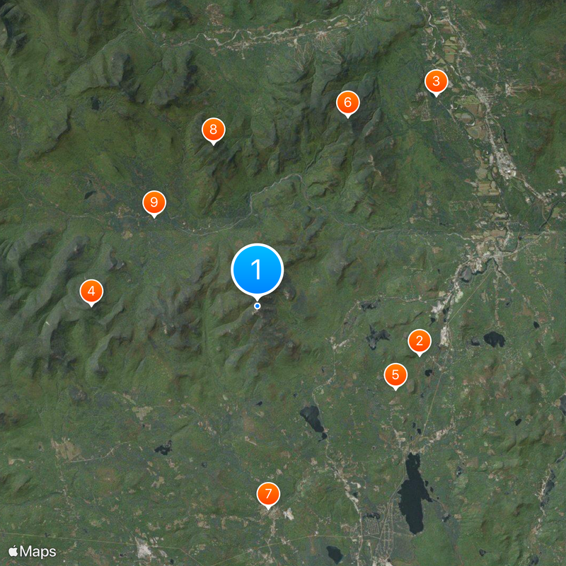 Mount Chocorua Karte