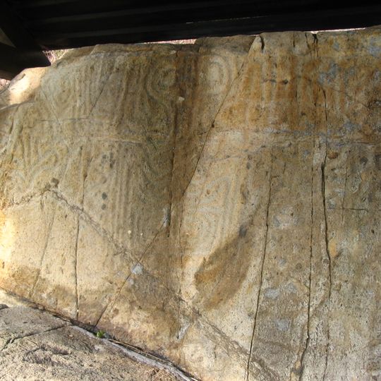 Felsritzungen bei Big Wave Bay