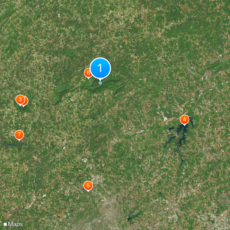 Hanging Rock State Park Kaart