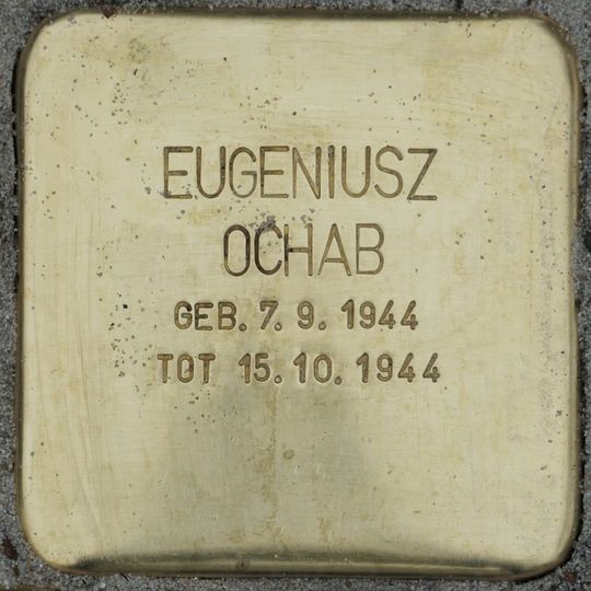 Stolperstein dedicated to Eugeniusz Ochab