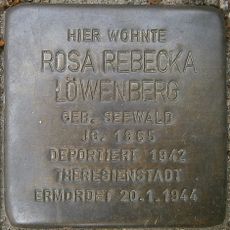 Stolperstein en memoria de Rosa Rebecka Löwenberg