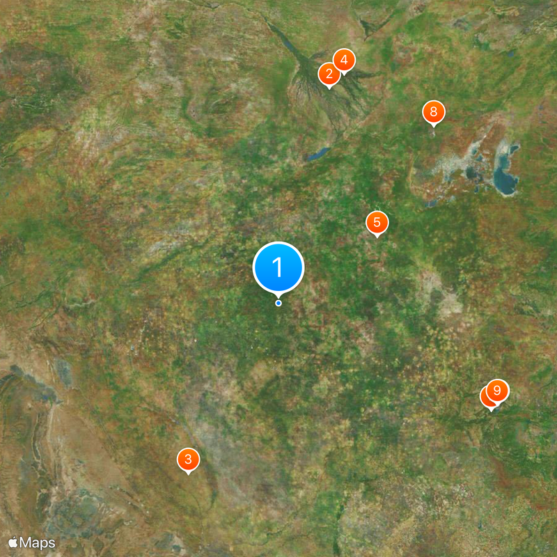 Désert du Kalahari Carte