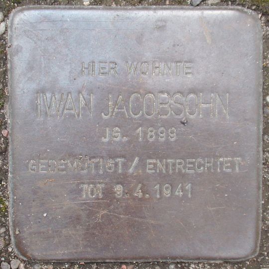 Stolperstein en memoria de Iwan Jacobsohn