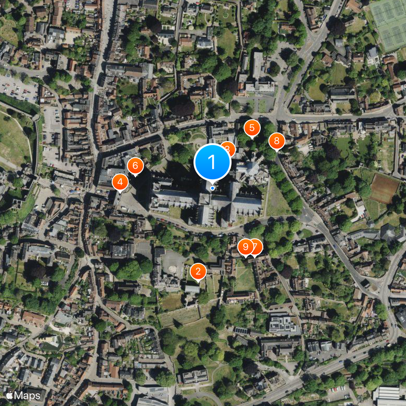 Cathédrale de Lincoln Carte