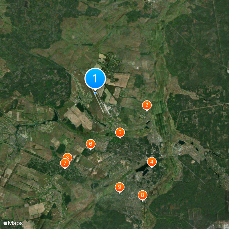 Aeropuerto Antonov Mapa