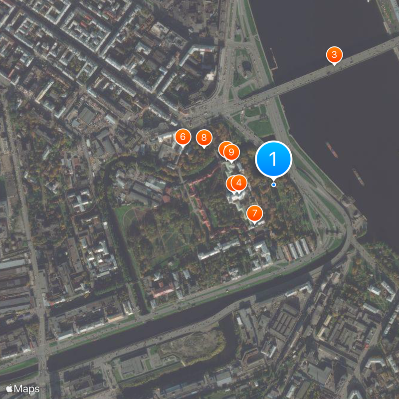 Nikolskoe Cemetery of Alexander Nevsky Lavra Map