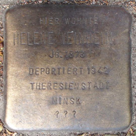 Stolperstein en memoria de Helene Weinheim