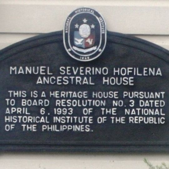Manuel Severino Hofileña Ancestral House historical marker