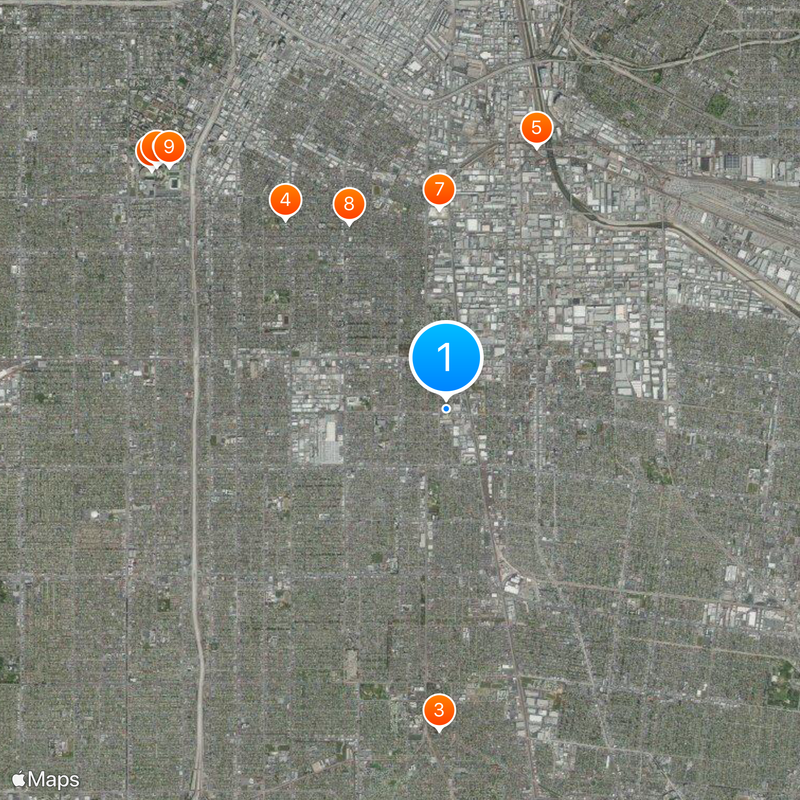 South Los Angeles Mappa