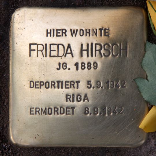 Stolperstein à la mémoire de Frieda Hirsch