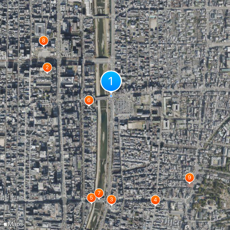 Sanjo Station Map
