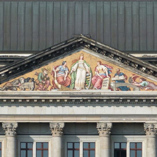 Saxonia mit dem Staatshaushalt