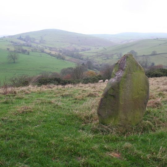 The Murder Stone: a standing stone 150m north west of Cornfield Farm