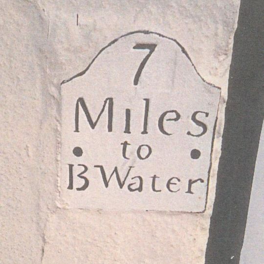 Milepost, Church Street, Highbridge, by No. 10